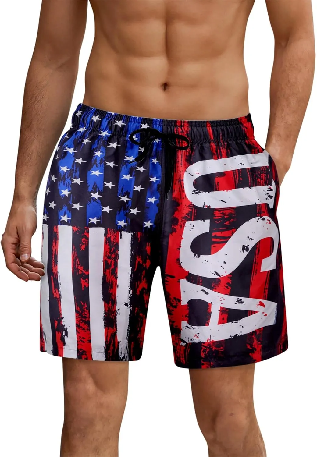 ALISISTER Mens Swim Trunks with Compression Liner Bathing Suit Summer Swimming Shorts