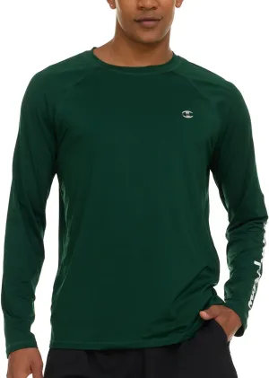 Champion Rash Guard for Men, Long Sleeve Mens Swim Shirt for Fishing Hiking UPF  50 SPF Sun UV Protection, Quick Dry