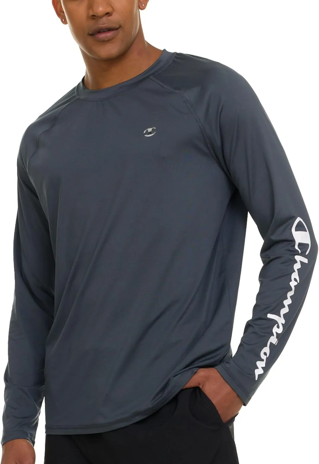 Champion Rash Guard for Men, Long Sleeve Mens Swim Shirt for Fishing Hiking UPF  50 SPF Sun UV Protection, Quick Dry