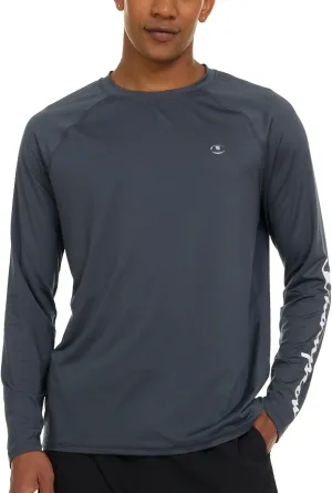 Champion Rash Guard for Men, Long Sleeve Mens Swim Shirt for Fishing Hiking UPF  50 SPF Sun UV Protection, Quick Dry