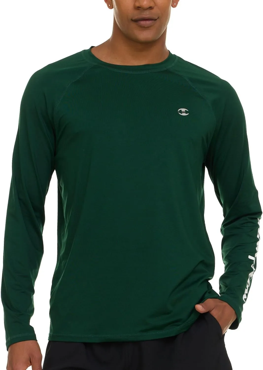 Champion Rash Guard for Men, Long Sleeve Mens Swim Shirt for Fishing Hiking UPF  50 SPF Sun UV Protection, Quick Dry