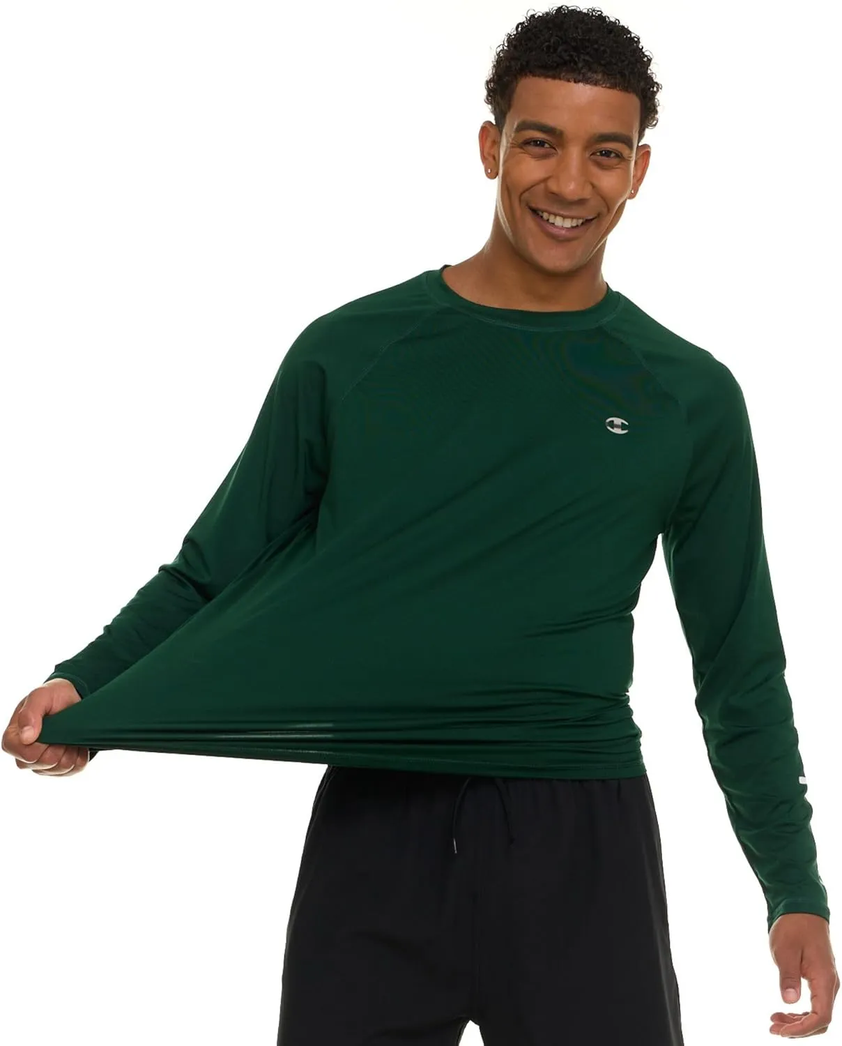 Champion Rash Guard for Men, Long Sleeve Mens Swim Shirt for Fishing Hiking UPF  50 SPF Sun UV Protection, Quick Dry