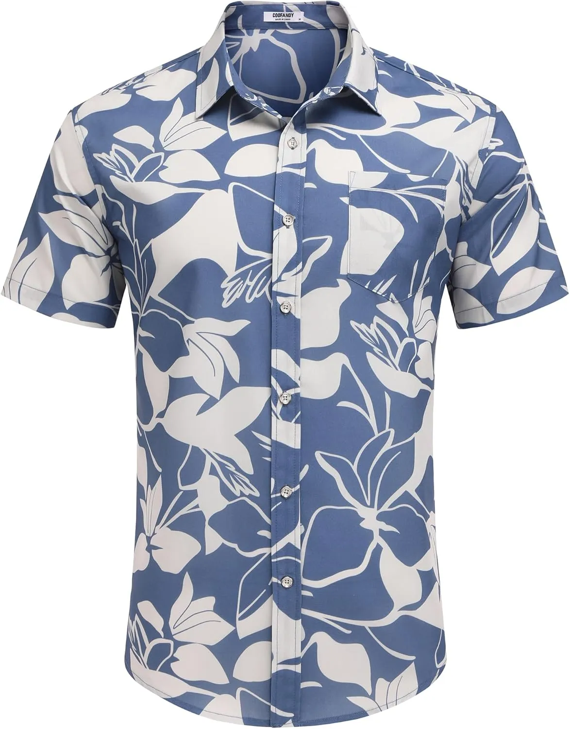 COOFANDY Mens Hawaiian Shirts Short Sleeve Casual Button Down Tropical Beach Shirt