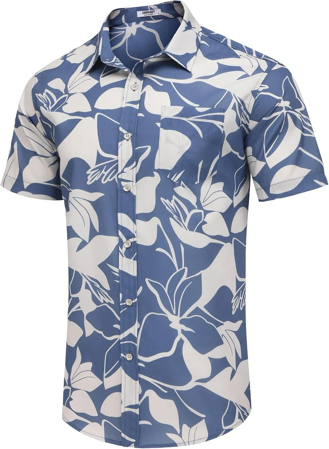 COOFANDY Mens Hawaiian Shirts Short Sleeve Casual Button Down Tropical Beach Shirt