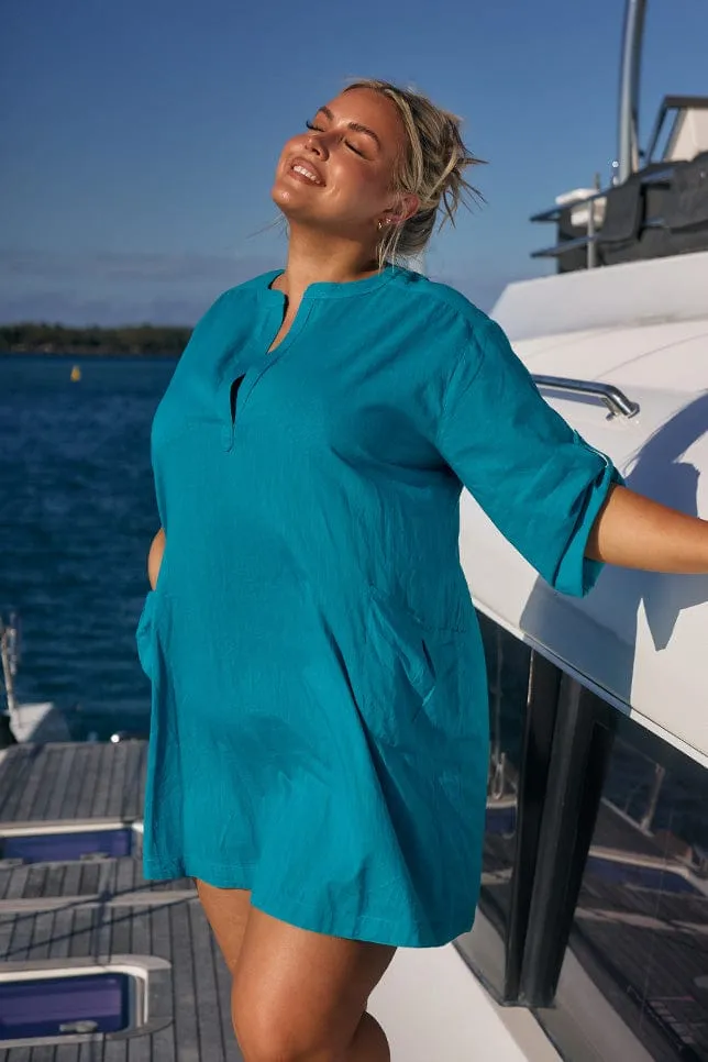 Cotton Overshirt Ocean