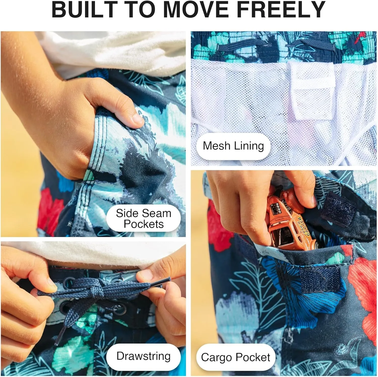 Kanu Surf Viper Boys Swim Trunks with UPF 50  Sun Protection-Quick Dry Boys Swimsuit