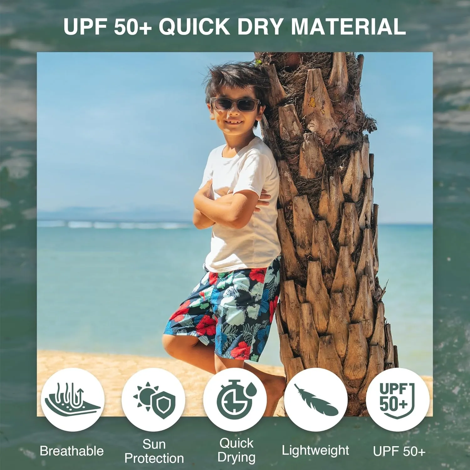 Kanu Surf Viper Boys Swim Trunks with UPF 50  Sun Protection-Quick Dry Boys Swimsuit