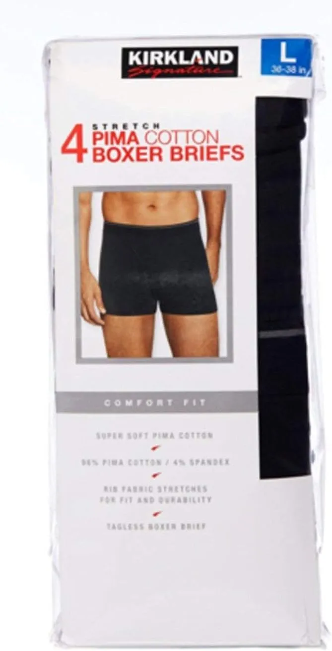 Kirkland Signature Men's Boxer Brief Pima Cotton 4 Pack