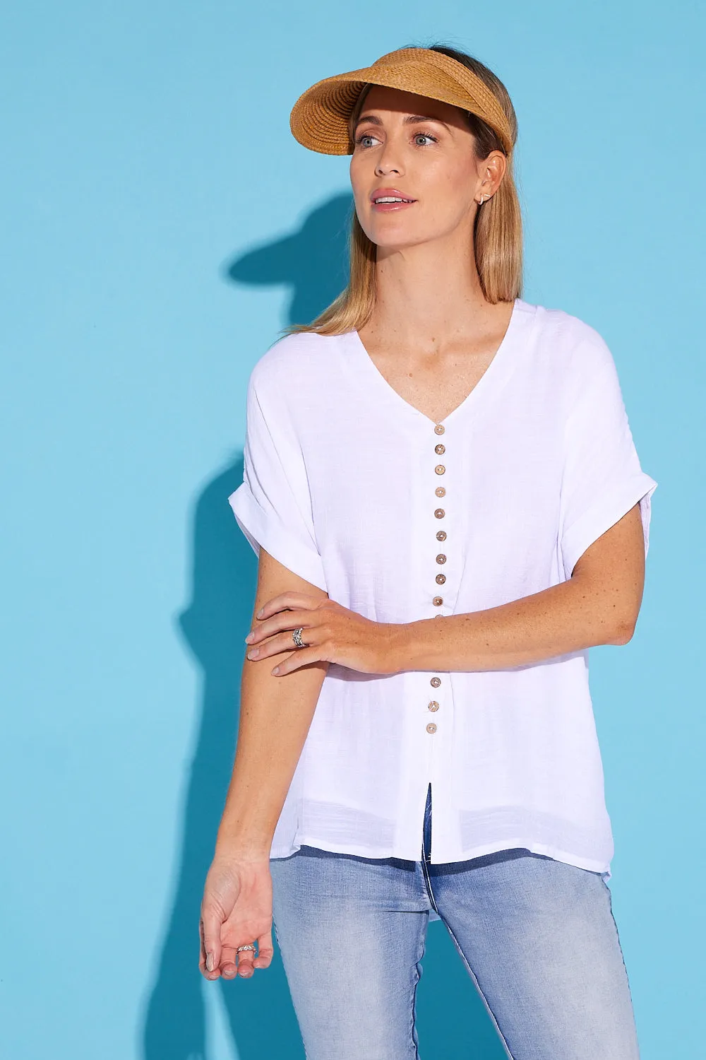 Laguna Beach Straw Visor - Tan