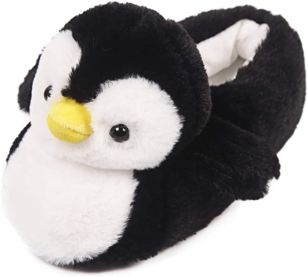 Penguin Cute Women Slippers Funny Animal Slippers Novelty Plush Slippers Fluffy Fuzzy Winter Warm Bedroom House Shoes Cartoon Slippers for Women Men Teen Girls