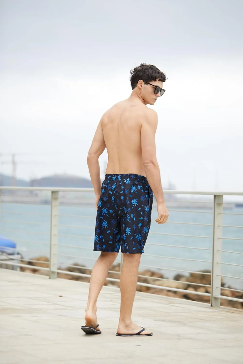 TUONROAD Mens Swim Trunks with Compression Liner 2 in 1 Board Shorts 9 Inch Quick Dry Swimming Trunks with Pockets