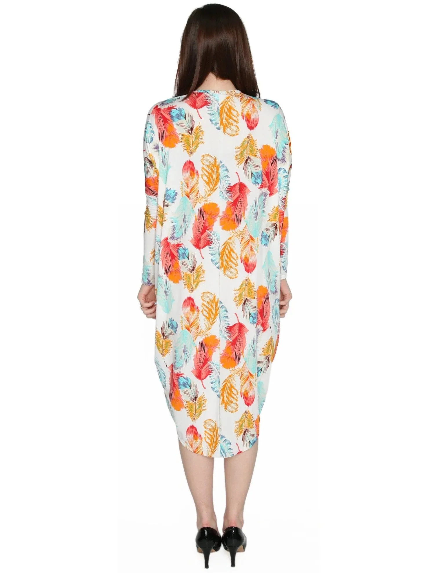 Women's Printed Comfy Cover-Up Midi Dress